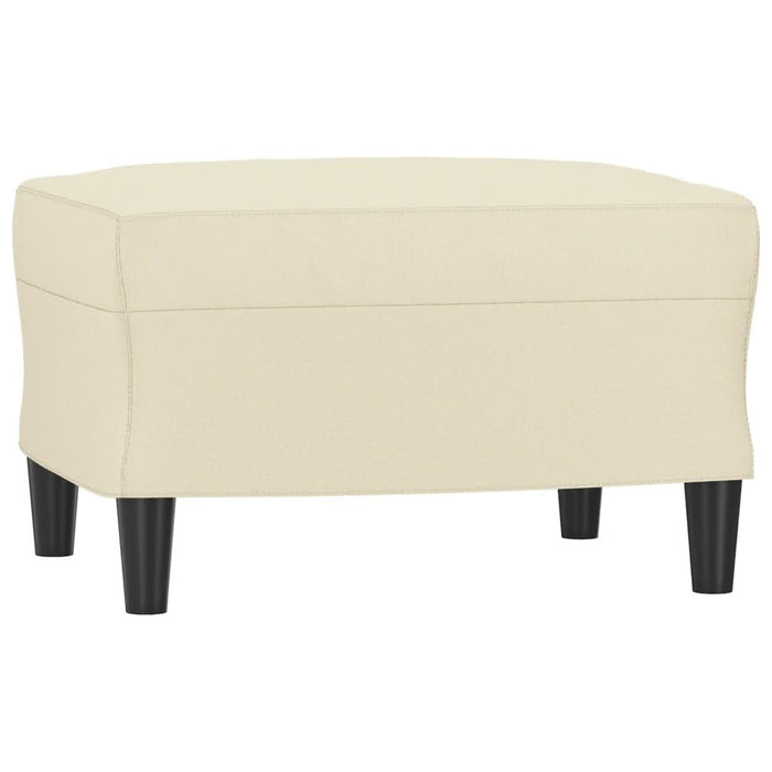 Fotoliu canapea cu taburet, crem, 60 cm, piele ecologică - WALTI WALTI
