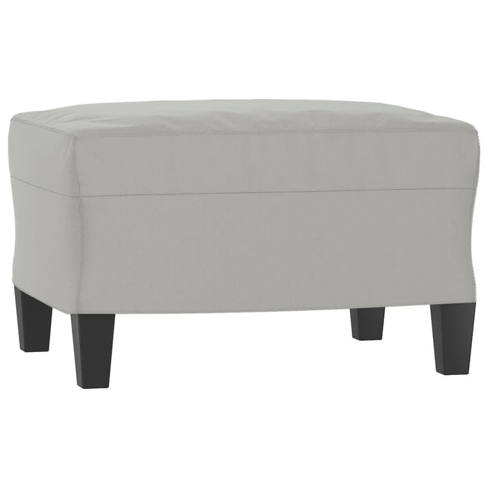 Fotoliu canapea cu taburet, gri deschis, 60 cm, microfibră - WALTI WALTI