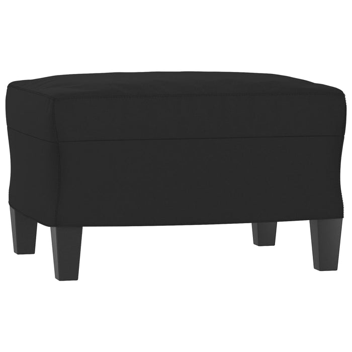 Fotoliu canapea cu taburet, negru, 60 cm, microfibră - WALTI WALTI