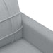 Set de canapele cu perne, 3 piese, gri deschis, textil - WALTI WALTI