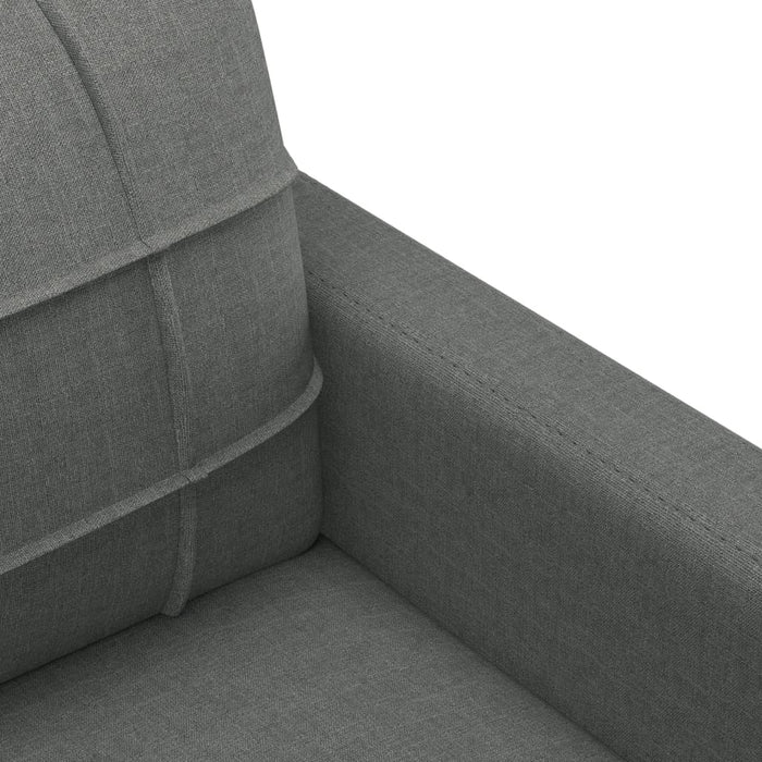 Set de canapele cu perne, 3 piese, gri închis, textil - WALTI WALTI