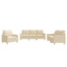 Set de canapele cu perne, 3 piese, crem, textil - WALTI WALTI