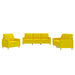Set de canapele cu perne, 3 piese, galben deschis, textil - WALTI WALTI