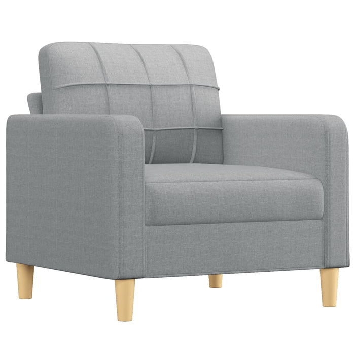 Set de canapele cu perne, 4 piese, gri deschis, textil - WALTI WALTI