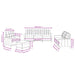 Set de canapele cu perne, 4 piese, gri deschis, textil - WALTI WALTI