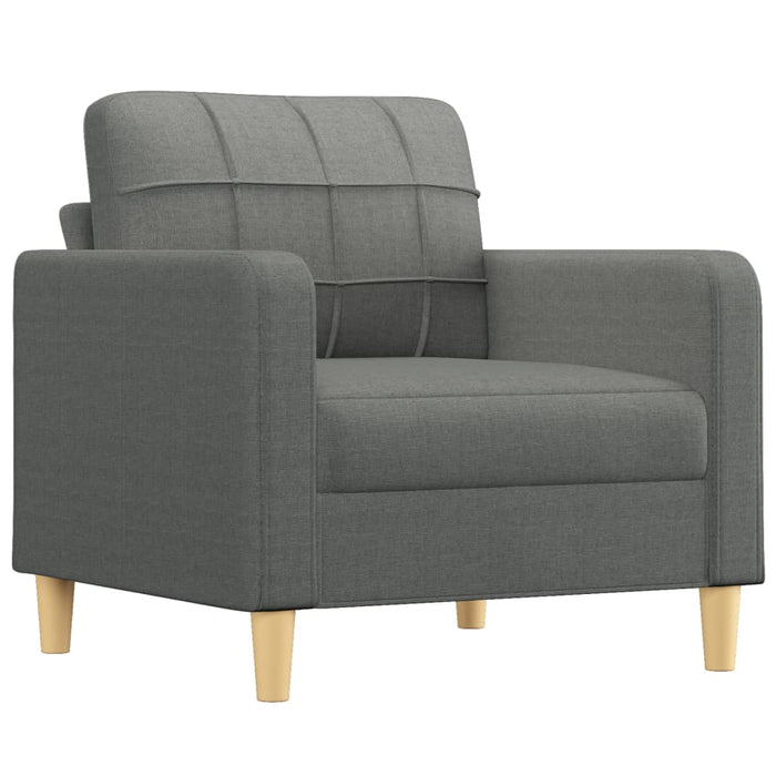 Set de canapele cu perne, 4 piese, gri închis, textil - WALTI WALTI