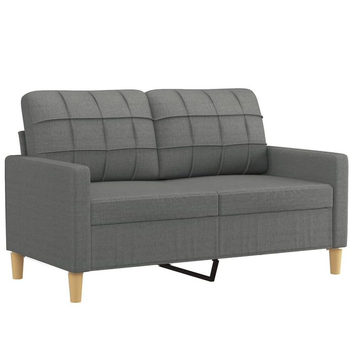 Set de canapele cu perne, 4 piese, gri închis, textil - WALTI WALTI