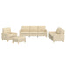Set de canapele cu perne, 4 piese, crem, textil - WALTI WALTI