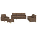 Set de canapele cu perne, 4 piese, maro, textil - WALTI WALTI