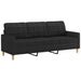 Set de canapele cu perne, 4 piese, negru, textil - WALTI WALTI
