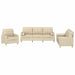 Set de canapele cu perne, 3 piese, crem, textil - WALTI WALTI