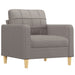 Set de canapele cu perne, 3 piese, gri taupe, textil - WALTI WALTI