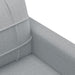 Set de canapele cu perne, 4 piese, gri deschis, material textil - WALTI WALTI