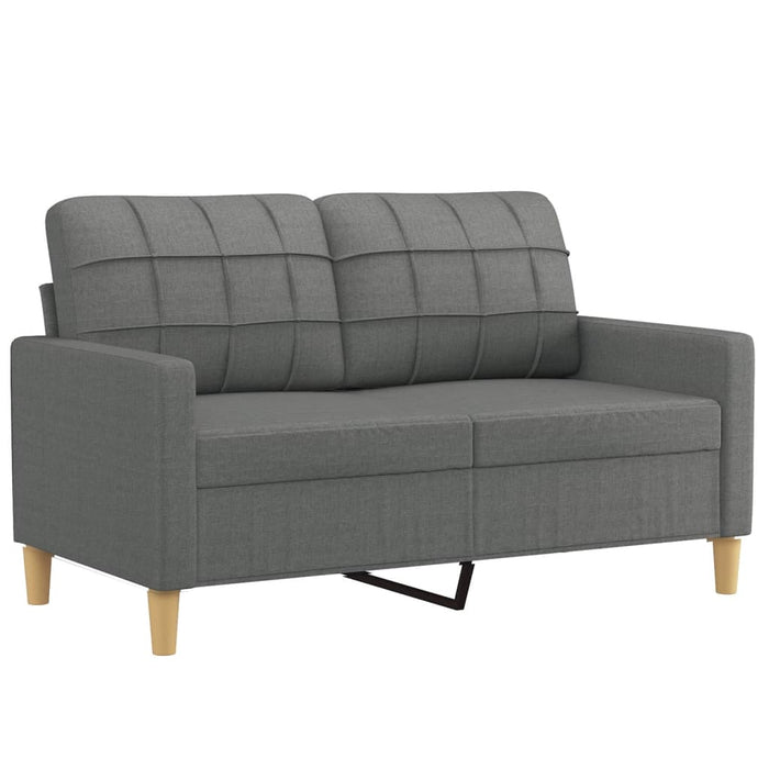 Set de canapele cu perne, 4 piese, gri închis, material textil - WALTI WALTI