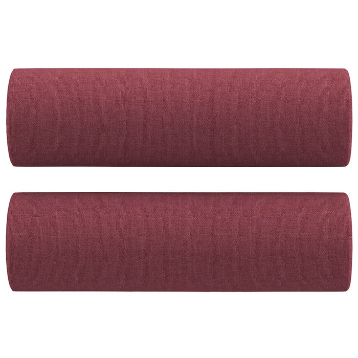 Set canapea cu perne, 4 piese, roșu vin, material textil WALTI