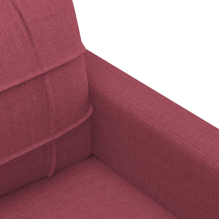Set canapea cu perne, 4 piese, roșu vin, material textil WALTI