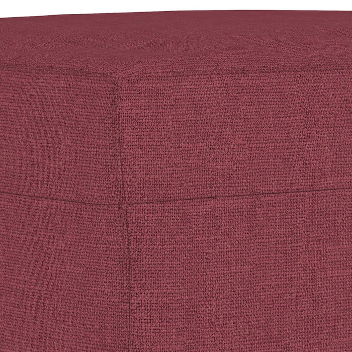 Set canapea cu perne, 4 piese, roșu vin, material textil WALTI