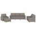 Set de canapele cu perne, 4 piese, gri taupe, textil - WALTI WALTI
