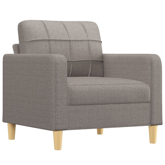 Set de canapele cu perne, 4 piese, gri taupe, textil - WALTI WALTI