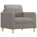 Set de canapele cu perne, 4 piese, gri taupe, textil - WALTI WALTI