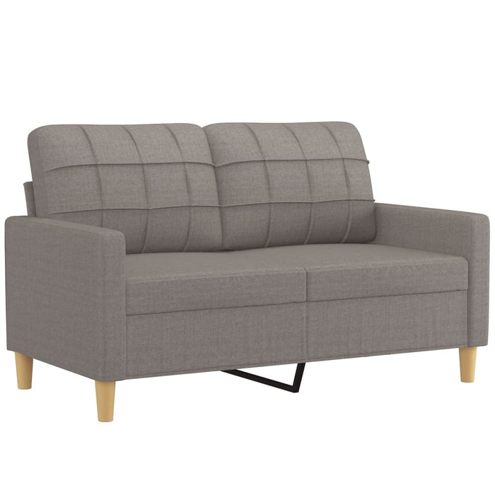 Set de canapele cu perne, 4 piese, gri taupe, textil - WALTI WALTI