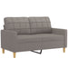 Set de canapele cu perne, 4 piese, gri taupe, textil - WALTI WALTI