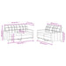 Set de canapele cu perne, 2 piese, gri deschis, textil - WALTI WALTI