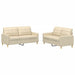 Set de canapele cu perne, 2 piese, crem, textil - WALTI WALTI