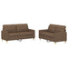 Set de canapele cu perne, 2 piese, maro, textil - WALTI WALTI