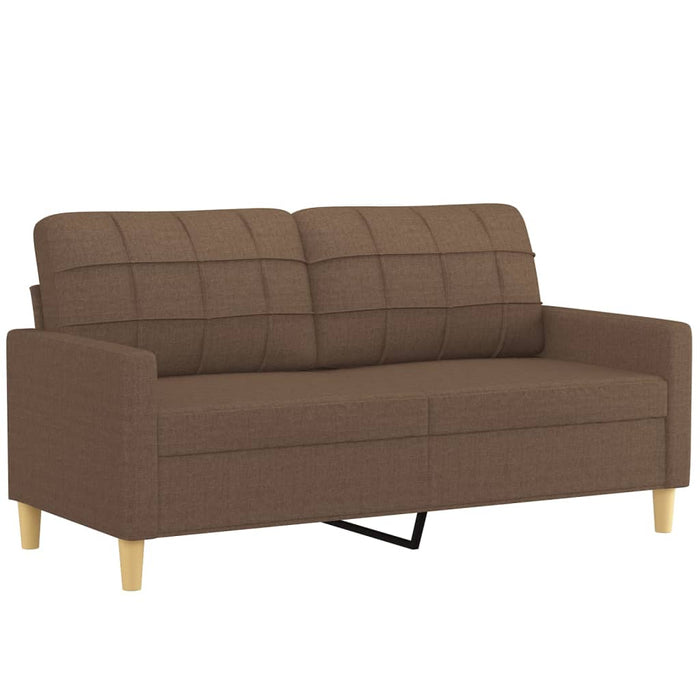 Set de canapele cu perne, 2 piese, maro, textil - WALTI WALTI