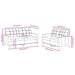 Set de canapele cu perne, 2 piese, maro, textil - WALTI WALTI