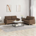 Set de canapele cu perne, 2 piese, maro, textil - WALTI WALTI