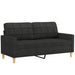 Set de canapele cu perne, 2 piese, negru, textil - WALTI WALTI
