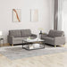 Set de canapea cu perne, 2 piese, gri taupe, material textil - WALTI WALTI