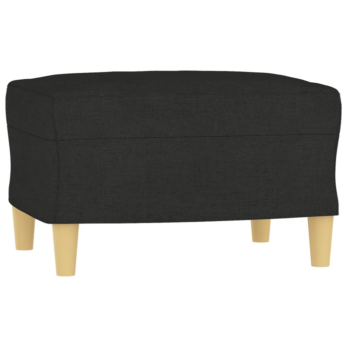 Set de canapele cu perne, 3 piese, negru, textil - WALTI WALTI