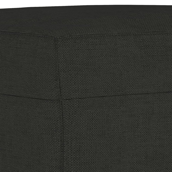 Set de canapele cu perne, 3 piese, negru, textil - WALTI WALTI