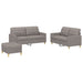 Set de canapea cu perne, 3 piese, gri taupe, material textil - WALTI WALTI