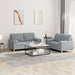 Set de canapele cu perne, 2 piese, gri deschis, material textil - WALTI WALTI