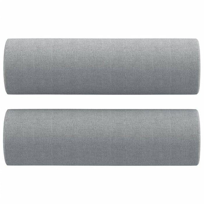 Set de canapele cu perne, 3 piese, gri deschis, textil WALTI