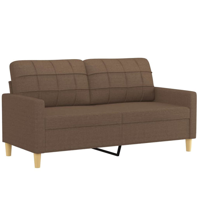 Set de canapele cu perne, 3 piese, maro, textil WALTI