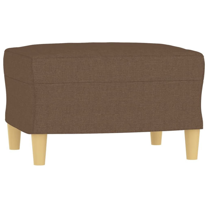 Set de canapele cu perne, 3 piese, maro, textil WALTI