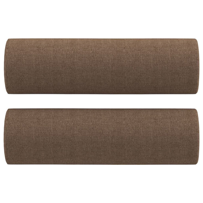Set de canapele cu perne, 3 piese, maro, textil WALTI