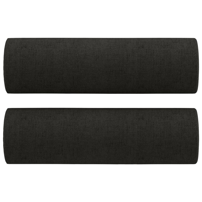 Set de canapele cu perne, 3 piese, negru, textil - WALTI WALTI