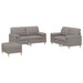 Set de canapele cu perne, 3 piese, gri taupe, textil - WALTI WALTI