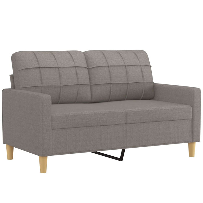 Set de canapele cu perne, 3 piese, gri taupe, textil - WALTI WALTI