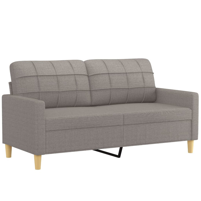 Set de canapele cu perne, 3 piese, gri taupe, textil - WALTI WALTI
