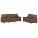 Set de canapele cu perne, 2 piese, maro, textil - WALTI WALTI