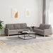 Set de canapea cu perne, 2 piese, gri taupe, material textil - WALTI WALTI