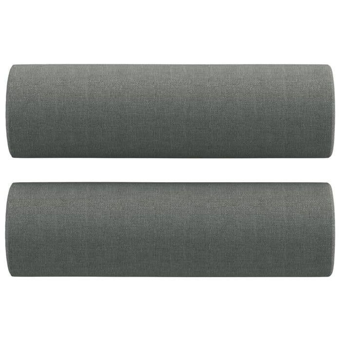 Set de canapele cu perne, 2 piese, gri închis, material textil - WALTI WALTI