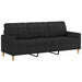 Set de canapele cu perne, 2 piese, negru, material textil - WALTI WALTI